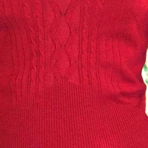 East 5th Super cute Red dress shirt with white collar.